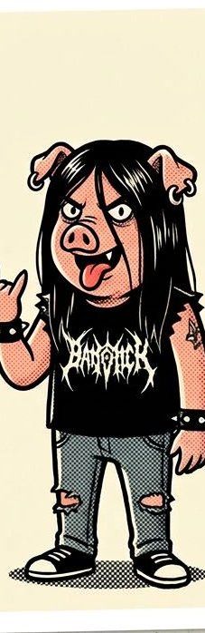 El hermano heavy con melena negra