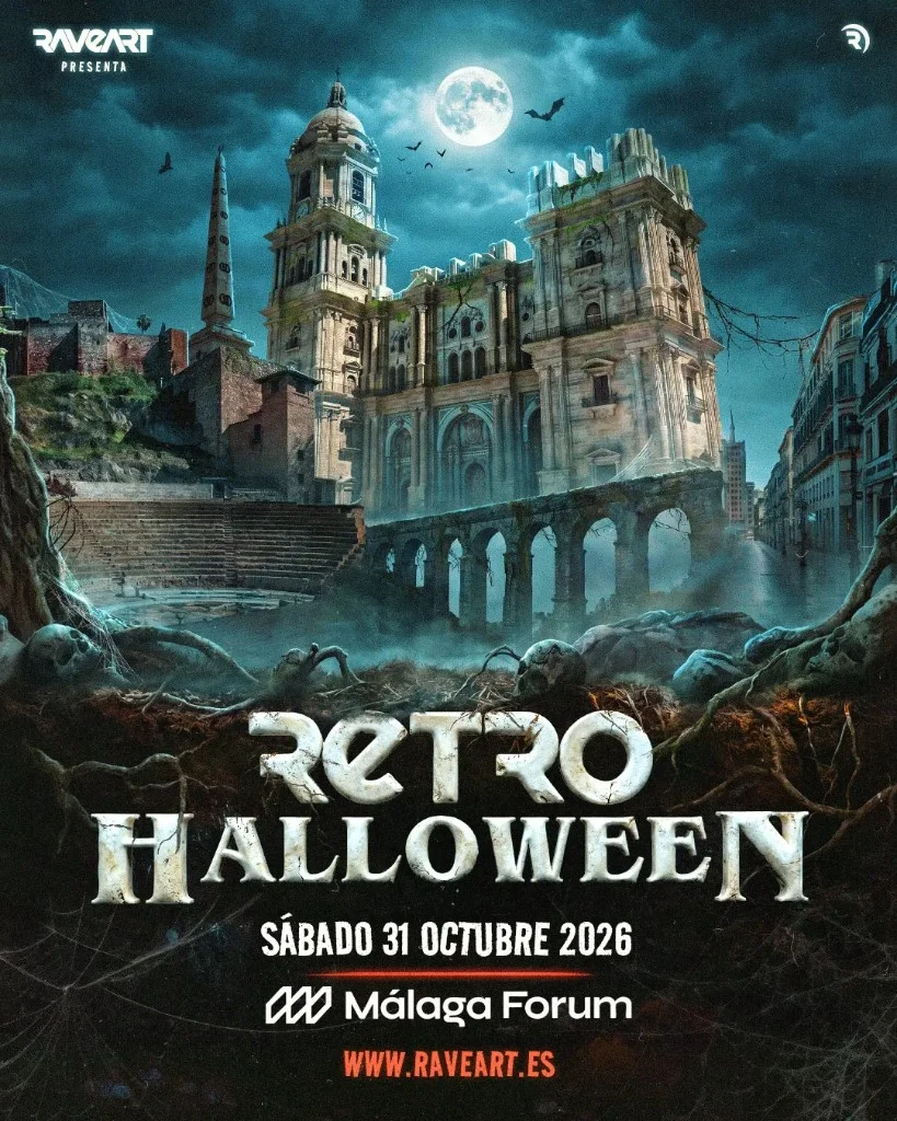 Raveart Retro Halloween poster · Málaga · 31 Oct 2026